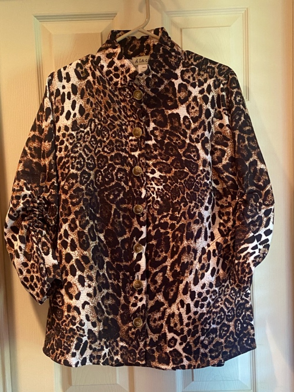 Leopard Print Jean Jacket - Brown/Black by a la Carte